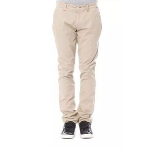 Verri Casual Cotton Pants Men Beige Jeans & Pants